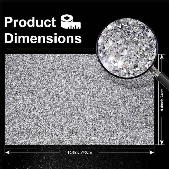 Bling Rhinestone Sticker DIY Home Decor Stickers Self-Adhesive Crystal Sheet - Picture 4 of 6